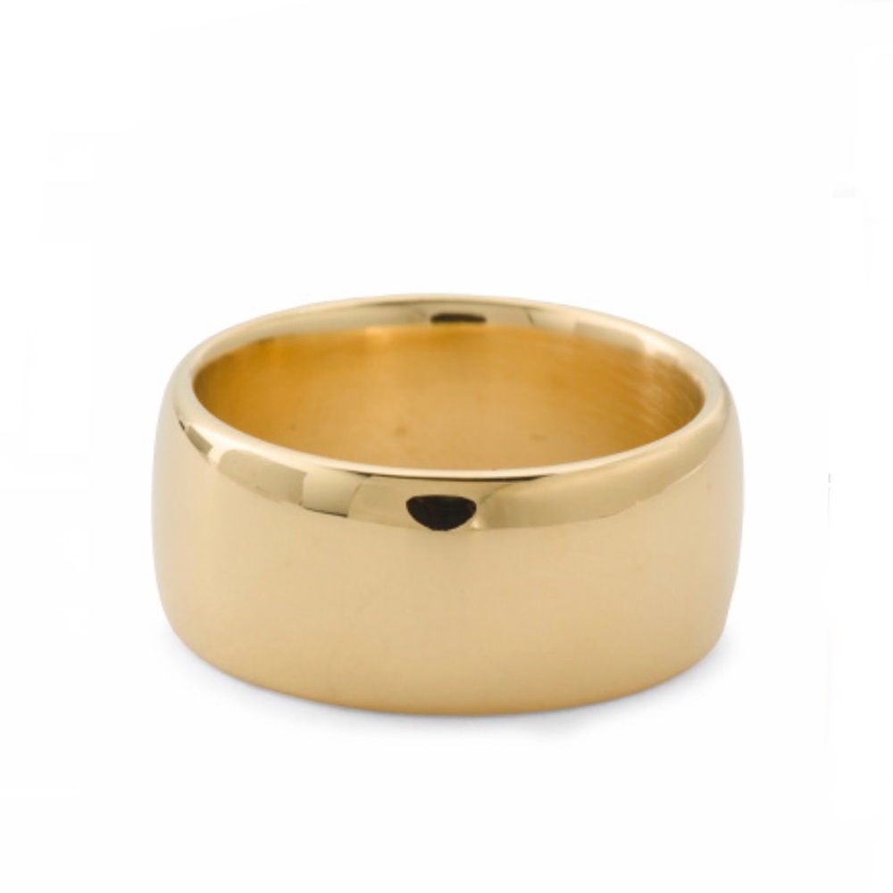 New Milor Resin 14k Gold Wide Ring Band Size 9 - Picture 4 of 7